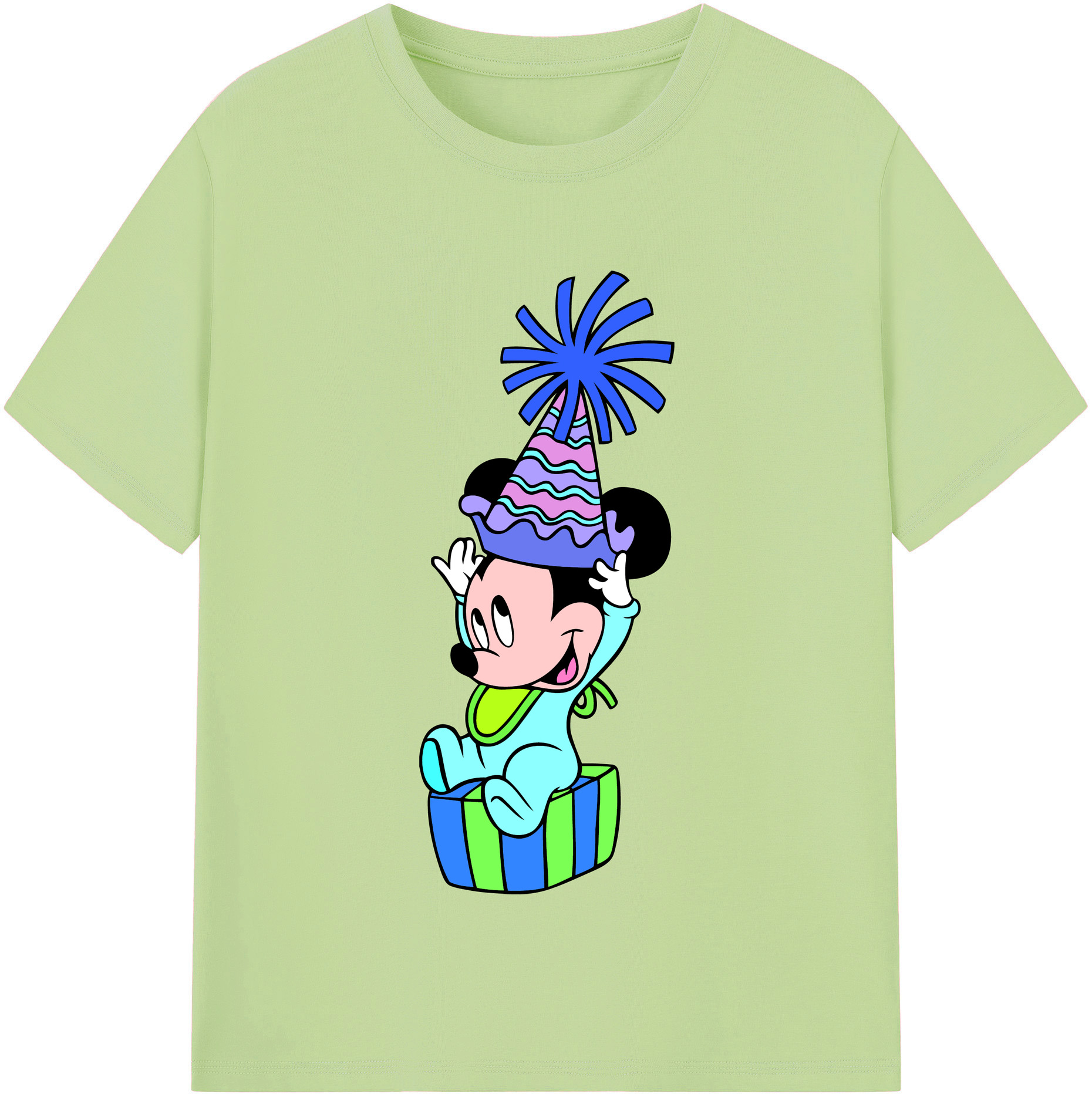 （画像用） ミッキーマウス Mickey Mouse 綿100％半袖Tシャツ（フロントプリント）